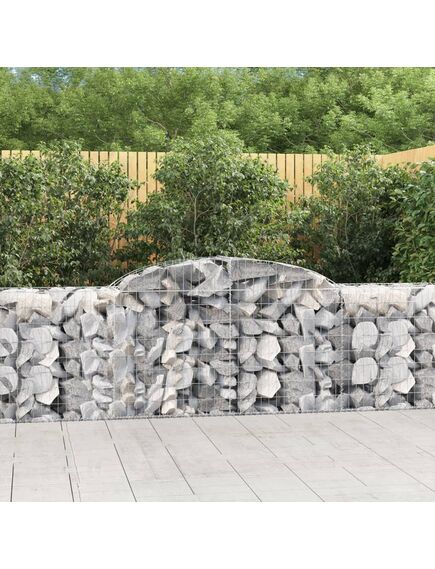 Coșuri gabion arcuite 10 buc, 300x50x80/100 cm, fier galvanizat