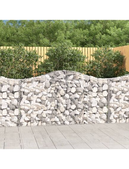 Coșuri gabion arcuite 11 buc, 200x30x100/120 cm fier galvanizat