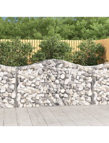 Coșuri gabion arcuite 12 buc, 200x50x100/120cm, fier galvanizat