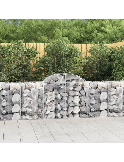 Coșuri gabion arcuite 12 buc, 200x50x80/100 cm, fier galvanizat