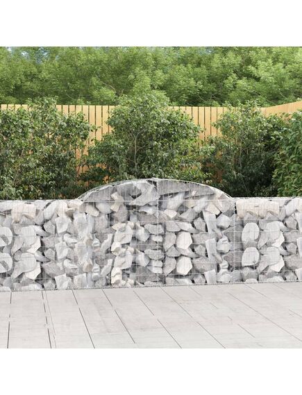 Coșuri gabion arcuite 2 buc., 300x30x80/100 cm, fier galvanizat