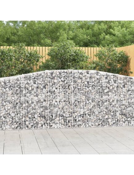 Coșuri gabion arcuite 2 buc, 400x50x100/120 cm fier galvanizat