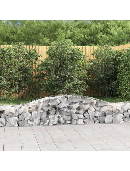 Coșuri gabion arcuite 2 buc, 400x50x40/60 cm, fier galvanizat