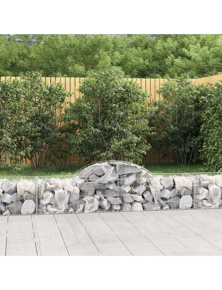 Coșuri gabion arcuite 3 buc, 200x50x40/60 cm, fier galvanizat