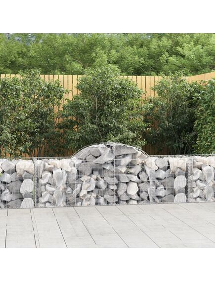 Coșuri gabion arcuite 3 buc, 200x50x60/80 cm, fier galvanizat