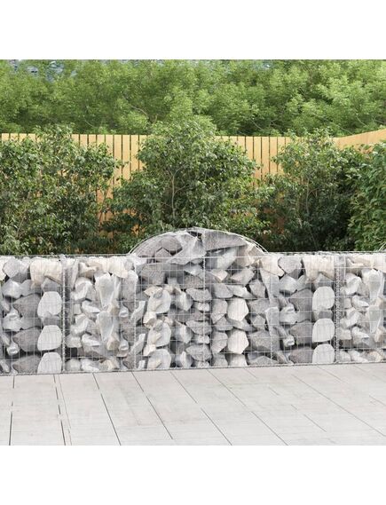 Coșuri gabion arcuite 3 buc, 200x50x80/100 cm, fier galvanizat