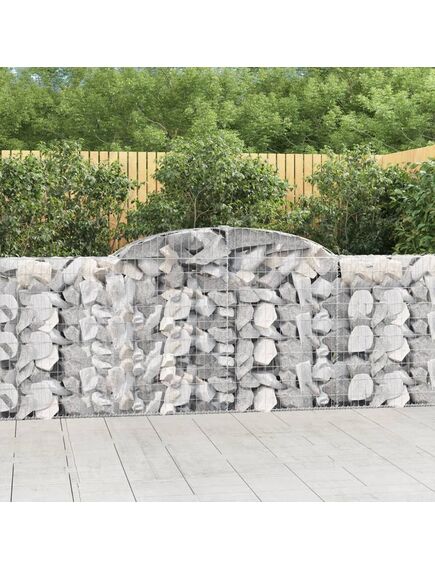 Coșuri gabion arcuite 3 buc, 300x30x100/120 cm fier galvanizat