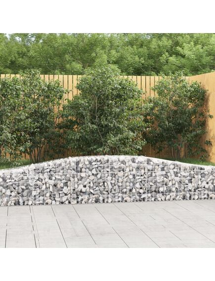 Coșuri gabion arcuite 3 buc, 400x30x40/60 cm, fier galvanizat