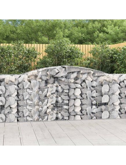 Coșuri gabion arcuite 3 buc, 400x50x100/120 cm fier galvanizat