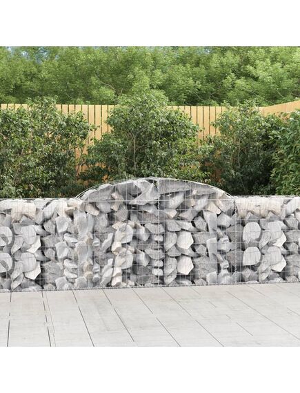 Coșuri gabion arcuite 4 buc, 300x50x80/100 cm, fier galvanizat