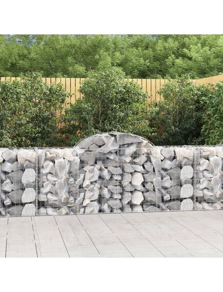 Coșuri gabion arcuite 5 buc, 200x50x80/100 cm, fier galvanizat