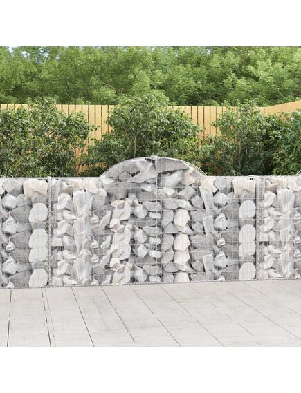 Coșuri gabion arcuite 7 buc, 200x30x100/120 cm fier galvanizat