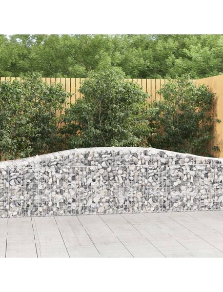 Coșuri gabion arcuite 7 buc, 400x50x60/80 cm, fier galvanizat