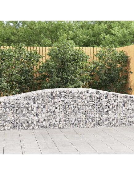 Coșuri gabion arcuite 9 buc, 400x50x60/80 cm, fier galvanizat