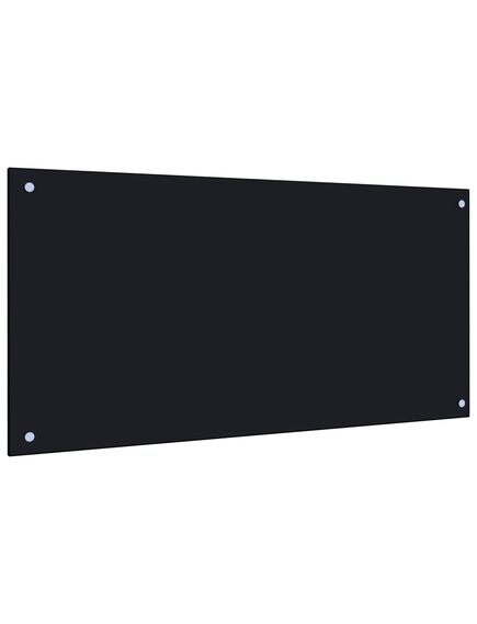 Panou antistropi de bucătărie negru 100x50 cm sticlă securizată