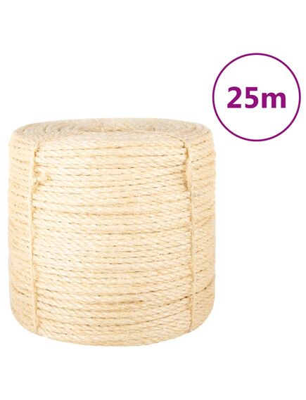 Frânghie, 25 m, sisal 100%, 6 mm