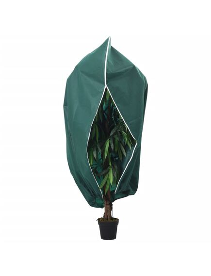 Protecție de fleece pt plante, cu fermoar, 70 g/m², 3,93x3 m