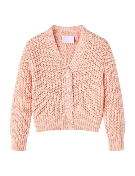 Cardigan copii tricotat mixt roz 116