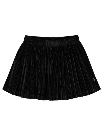 Fusta plisată pentru copii cu lurex, negru, 116