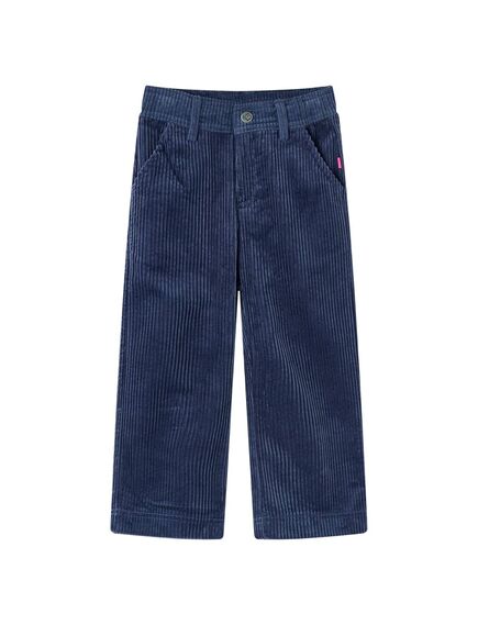 Pantaloni de copii din velur, bleumarin, 92