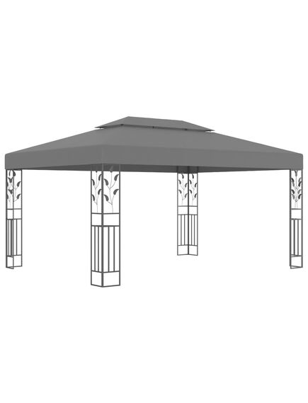 Pavilion cu acoperiș dublu, antracit, 3 x 4 m