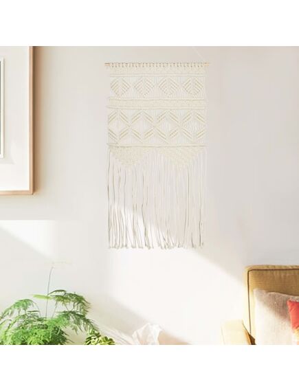 Cuier de perete macrame, 40x80, bumbac