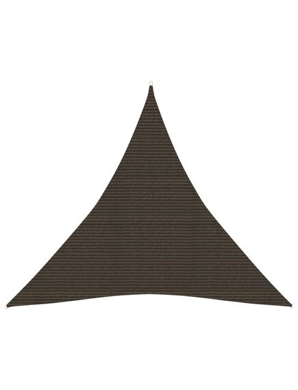 Pânză parasolar, maro, 3,6x3,6x3,6 m, hdpe, 160 g/m²