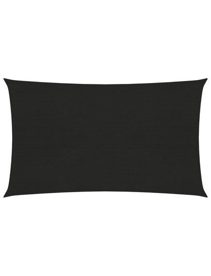 Pânză parasolar, negru, 2x5 m, hdpe, 160 g/m²