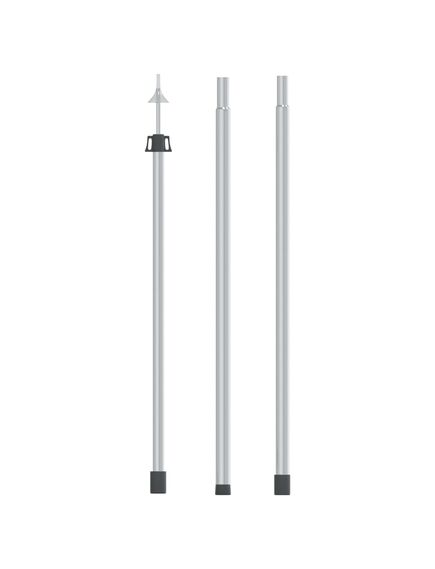 Stâlp telescopic pentru prelată, 102-260 cm, aluminiu