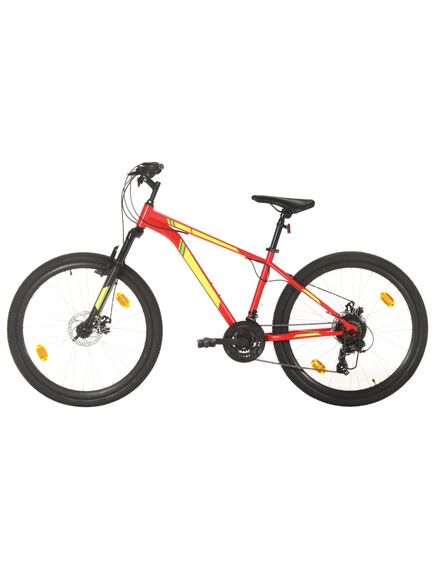 Bicicletă montană cu 21 viteze, roată 27,5 inci, roșu, 38 cm