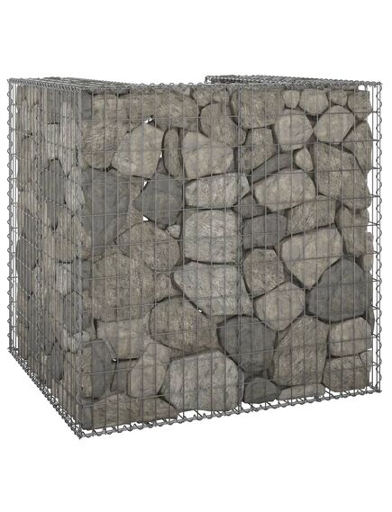 Perete gabion pentru pubelă, 110x100x110 cm, oțel galvanizat