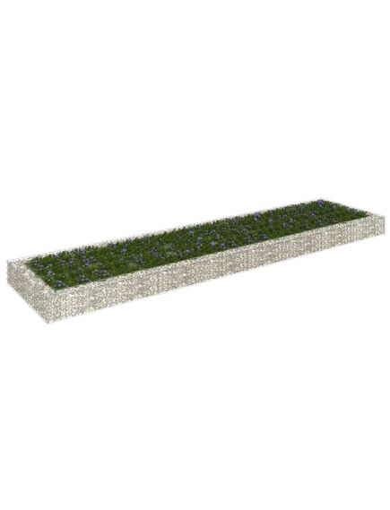 Strat înălțat de gabion, 400x100x20 cm, oțel galvanizat