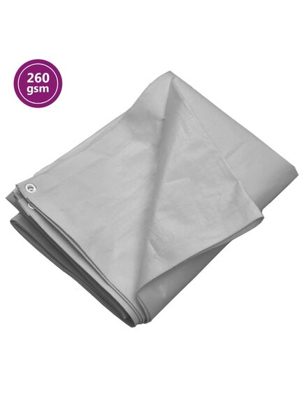 Prelată 260 g/m², gri, 4x5 m, hdpe