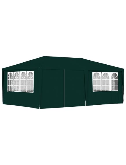 Cort de petrecere profesional cu pereți verde 4 x 6 m 90 g/m²