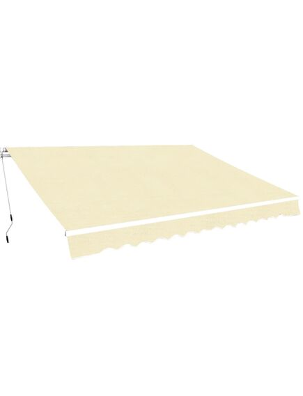 Copertină pliabilă cu acționare manuală, 400 cm, crem