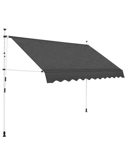 Copertină retractabilă manual, antracit, 250 cm