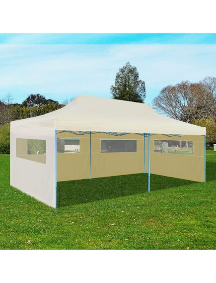 Cort de petrecere pliabil pop-up, crem, 3 x 6 m