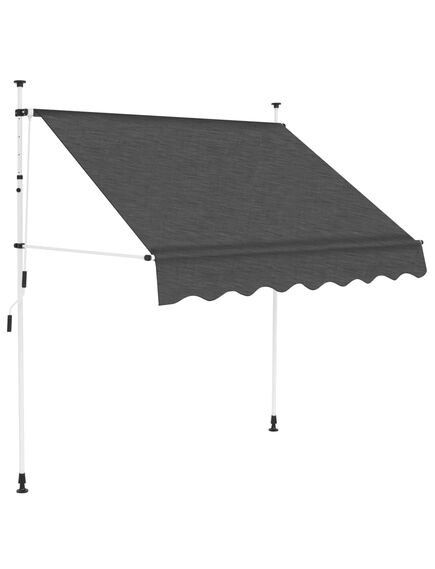 Copertină retractabilă manual, antracit, 150 cm