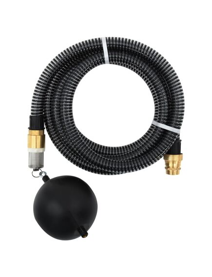 Furtun de aspirație cu racorduri din alamă, negru 1,1" 25 m pvc