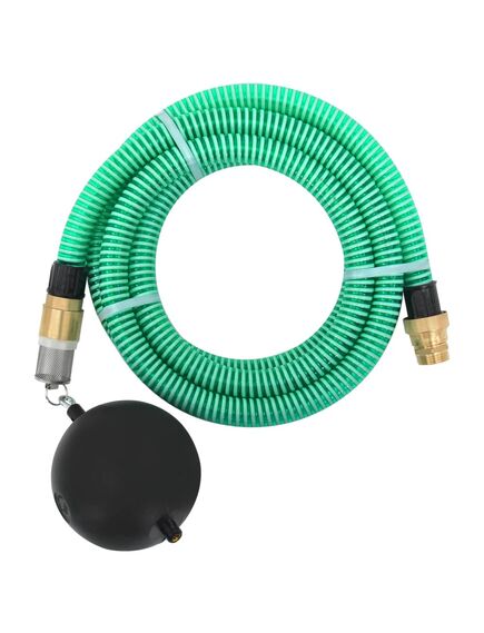 Furtun de aspirație cu racorduri din alamă, verde 1,1" 4 m, pvc