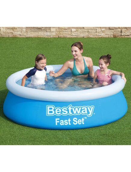 Bestway piscina gonflabilă fast set, albastru, 183x51 cm, rotundă