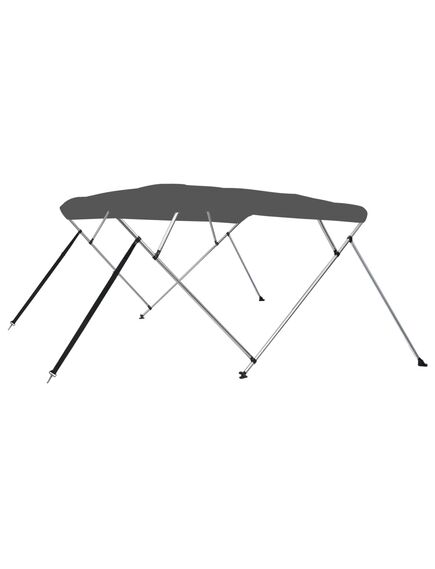 Parasolar barcă bimini cu 4 arcuri, antracit, 243x210x137 cm