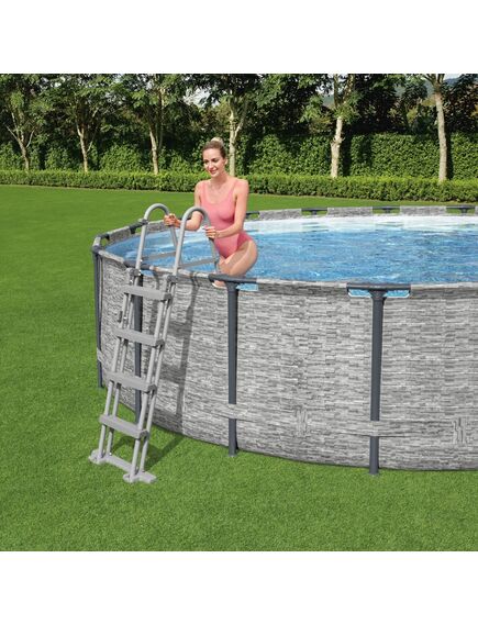 Bestway scară de siguranță piscină cu 4 trepte flowclear, 122 cm