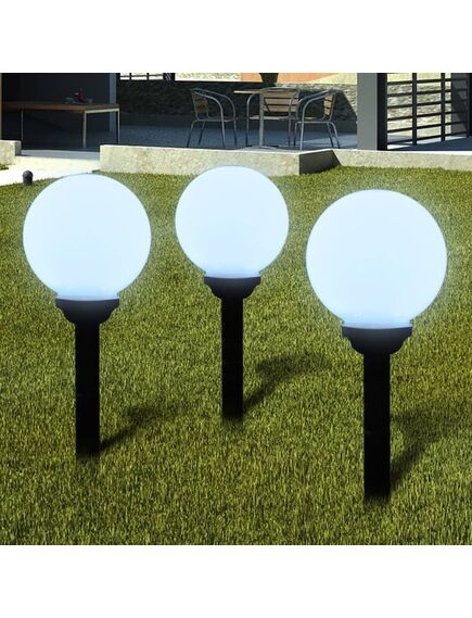 Lămpi de exterior pentru alei led 3 buc. 20 cm, cu țăruș de sol