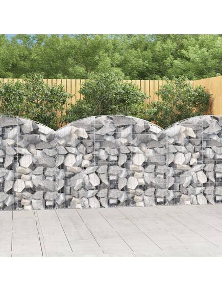 Coș gabion arcuit, 150x30x100/120 cm, fier galvanizat