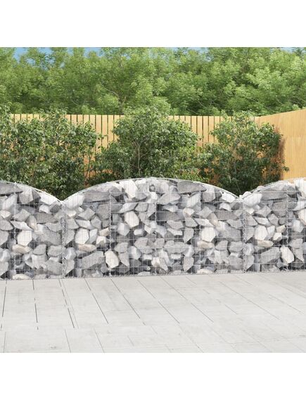 Coș gabion arcuit 200x30x80/100 cm fier galvanizat