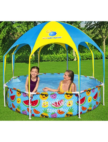 Bestway piscină supraterană copii steel pro, protecție uv, 244x51 cm