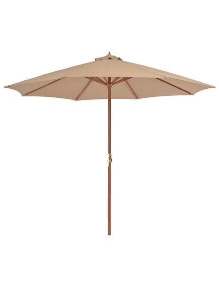 Umbrelă soare de exterior, stâlp metalic, 300 cm, gri taupe