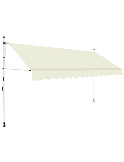 Copertină retractabilă manual, crem, 350 cm