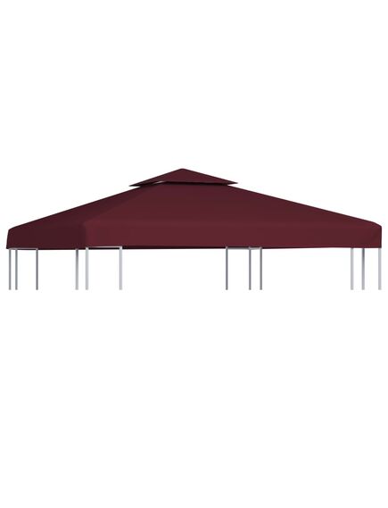 Acoperiș de pavilion, 2 niveluri, roșu bordo, 3x3 m, 310 g/m²